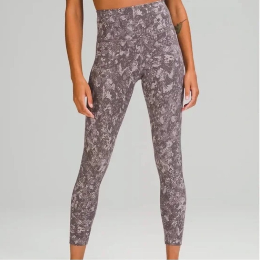 RARE Iululemon athletica nulu align wunder hideaway camo lunar rock leggings 4